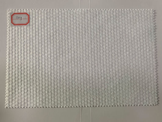 белая ткань креста зерна 100%Viscose жемчуга 130g Не-сплетенная Spunlaced