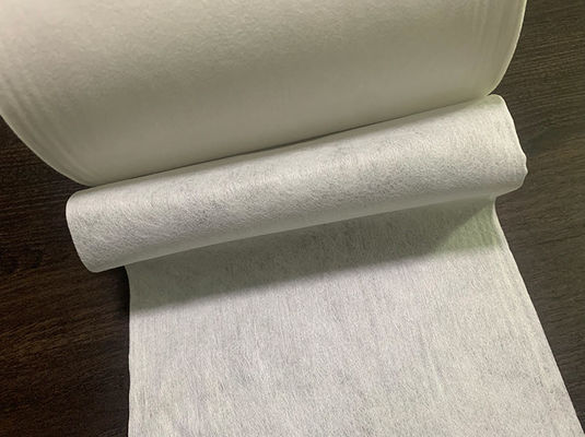 белая ткань Spunlace полиэстера 50g и вискозы Nonwoven для ткани хлопка, пусковых площадок, влажных обтирает