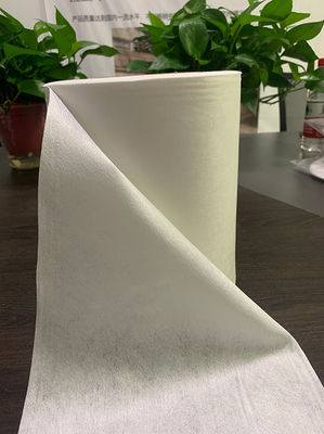 белая ткань Spunlace полиэстера 50g и вискозы Nonwoven для ткани хлопка, пусковых площадок, влажных обтирает