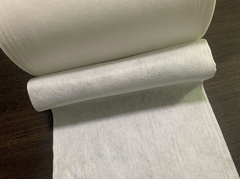 белая ткань Spunlace полиэстера 50g и вискозы Nonwoven для ткани хлопка, пусковых площадок, влажных обтирает
