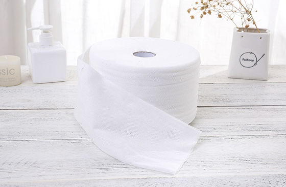 ткань хлопка сетки 50g белая 100%Viscose Spunlace Nonwoven, лицевое полотенце, влажное обтирает